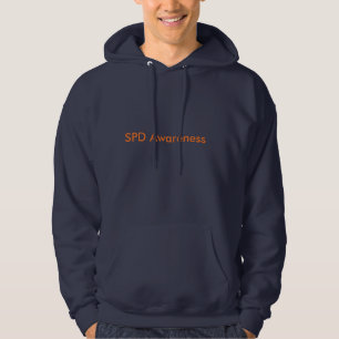 Moletom Com Capuz Azuis marinhos do Hoodie da consciência do SPD do