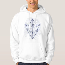 Moletom Com Capuz Azul original do Grunge binário de Ethereum