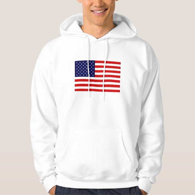 Moletom Com Capuz Bandeira americana (Frente)