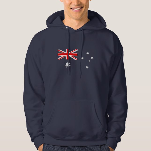 Moletom Com Capuz Bandeira australiana (menos o azul) (Frente)