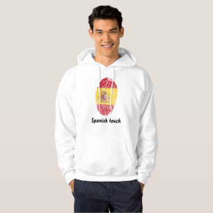 Moletom Com Capuz Bandeira da impressão digital do toque do espanho