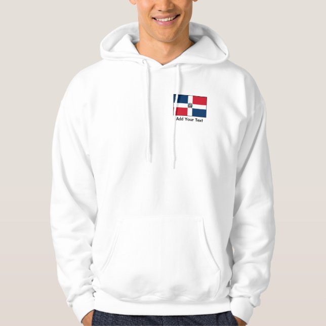 Moletom Com Capuz Bandeira da República Dominicana (Frente)