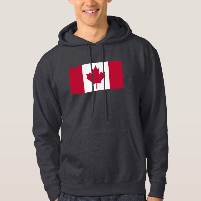 Moletom Com Capuz Bandeira de Canadá (Frente)