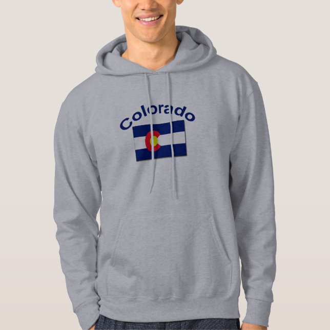 Moletom Com Capuz Bandeira de Colorado (Frente)