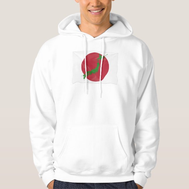 Moletom Com Capuz Bandeira de país japonesa (Frente)