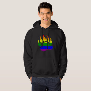 Moletom Com Capuz Bandeira do Arco-íris Urso Pata Gay Bears Orgulho
