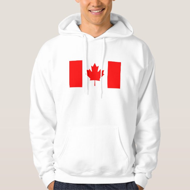 Moletom Com Capuz Bandeira do Canadá (Frente)
