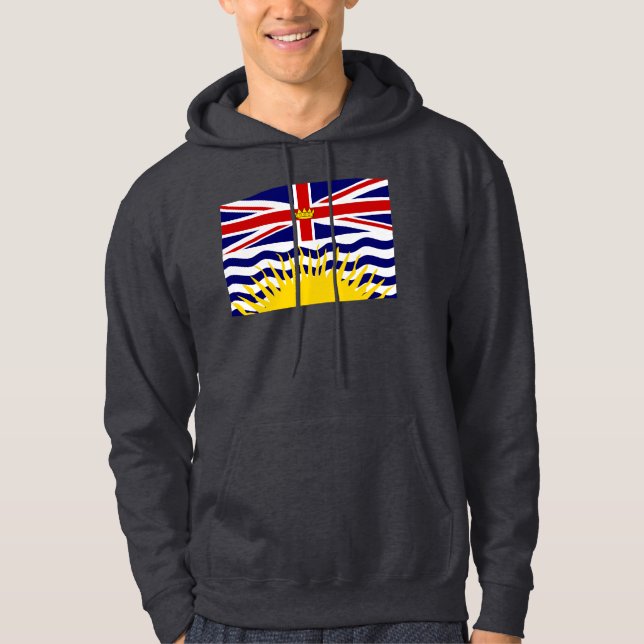 Moletom Com Capuz Bandeira do Columbia Britânica de Canadá (Frente)