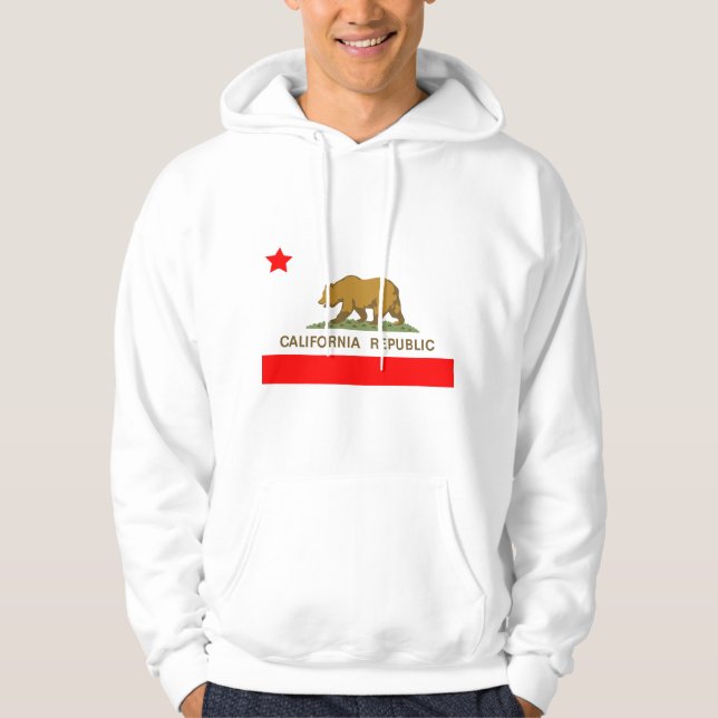 Moletom Com Capuz Bandeira do Estado da Califórnia (Frente)