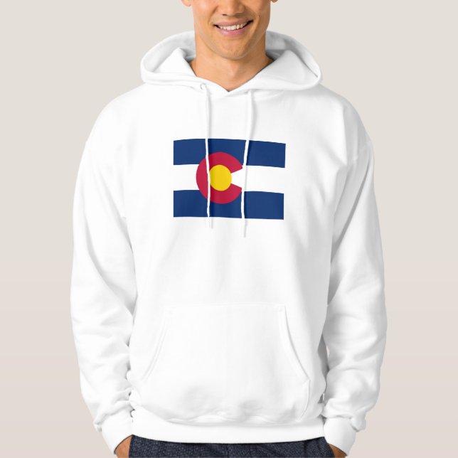 Moletom Com Capuz Bandeira do estado de Colorado (Frente)