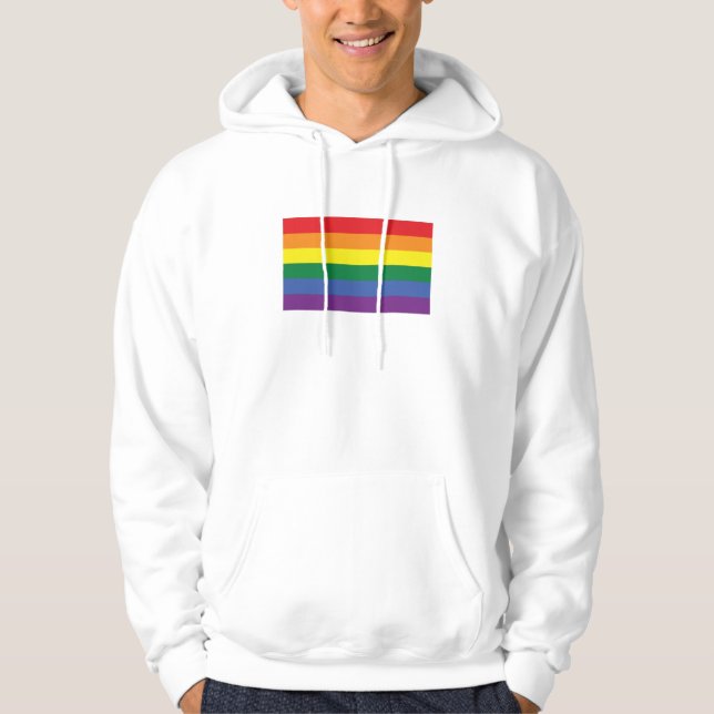 Moletom Com Capuz Bandeira do orgulho gay (Frente)