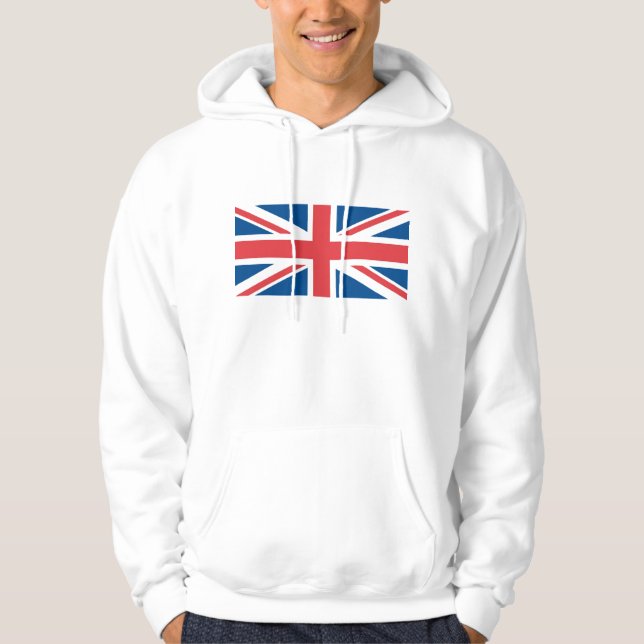 Moletom Com Capuz Bandeira do Reino Unido (Frente)