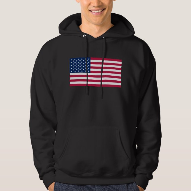 Moletom Com Capuz bandeira dos Estados Unidos (Frente)