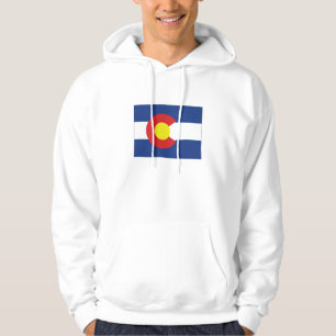Moletom Com Capuz Bandeira e mapa do estado de Colorado
