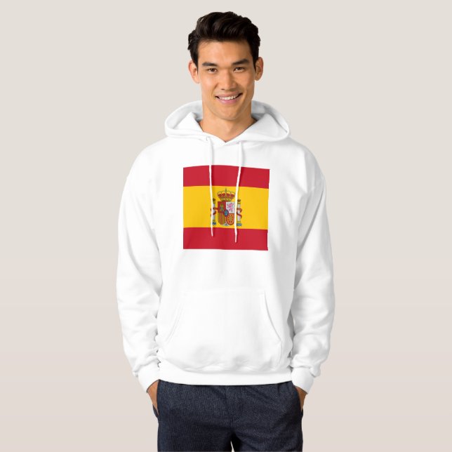 Moletom Com Capuz Bandeira espanhola (Frente Completa)