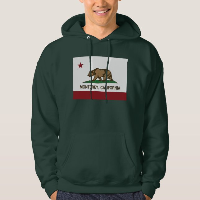 Moletom Com Capuz Bandeira Monterey do estado de Califórnia (Frente)