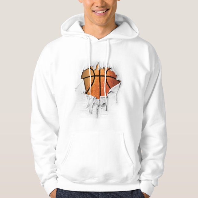 Moletom Com Capuz Basquetebol rasgado (Frente)