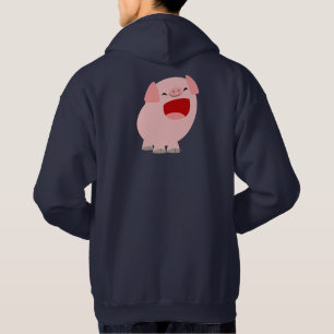 Moletom Com Capuz Bela Caricatura Cantando Porco Hoodie