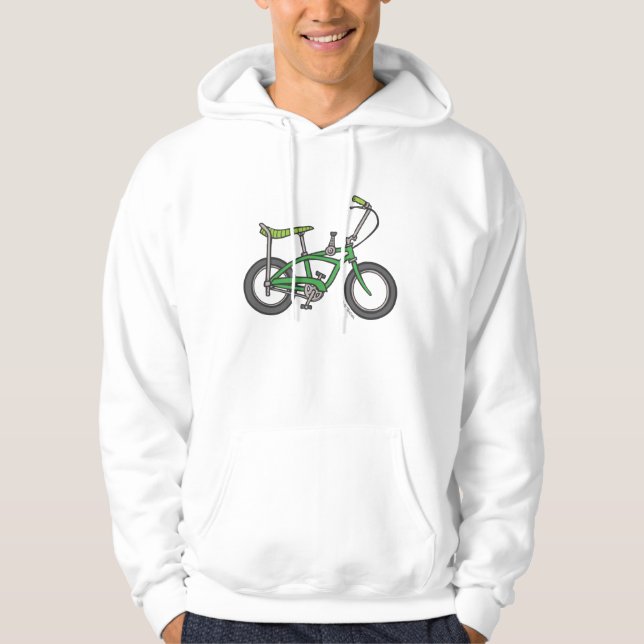 Moletom Com Capuz Bicicleta verde do músculo (Frente)