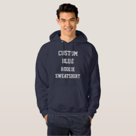 Moletom Com Capuz Blusão com capuz personalizado azul para homens