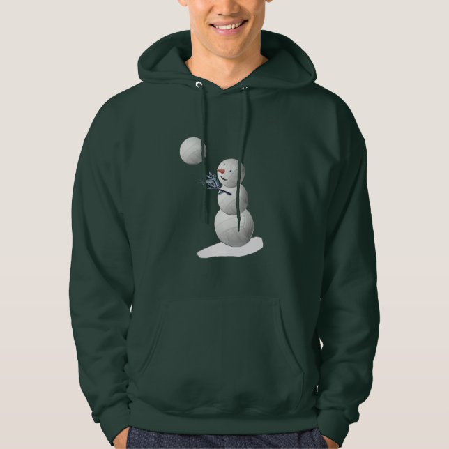 Moletom Com Capuz Boneco de neve do voleibol (Frente)
