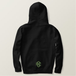 Moletom Com Capuz Bordado Iniciais Personalizados do Monograma de Bordados