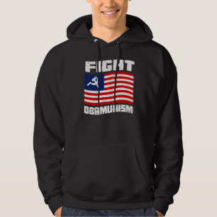 Moletom Com Capuz Branco de Obamunism da luta