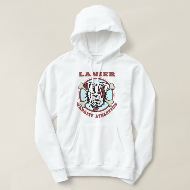 Moletom Com Capuz Branco Hoody de Lanier (Frente do Design)