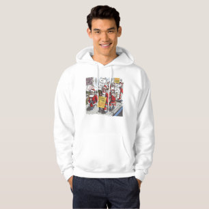 Moletom com capuz branco Santa Strike