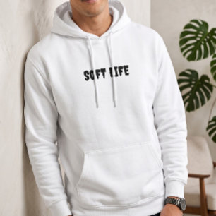 Moletom com Capuz Branco Soft Life para Homens   E