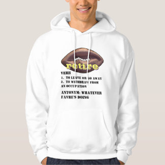 Moletom Com Capuz Brett Favre: O significado da palavra APOSENTA-SE