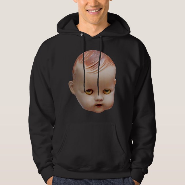 Moletom Com Capuz Cabeça de Boneca Capada (Frente)