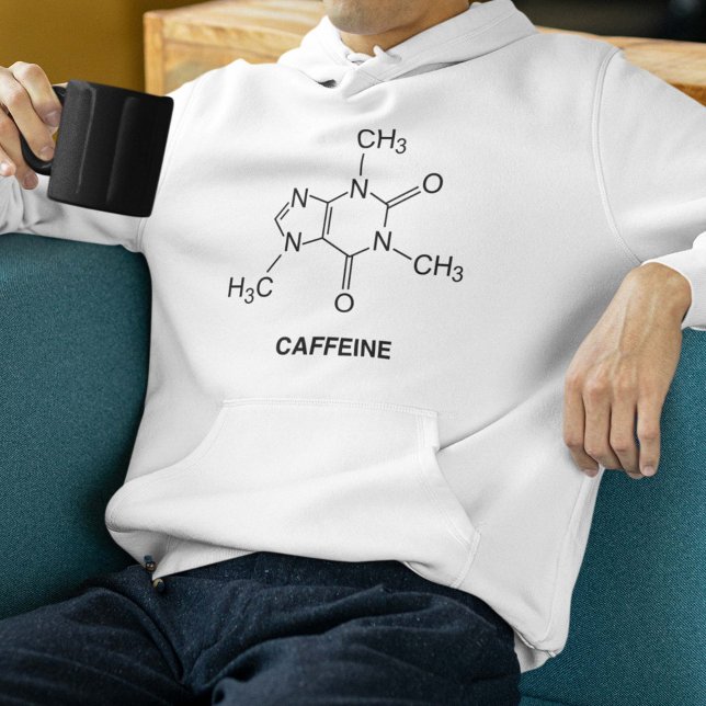 Moletom Com Capuz Caffeine Molecule (Criador carregado)