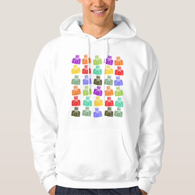 Moletom Com Capuz Câmeras coloridas (Frente)