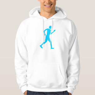 Moletom Com Capuz Caminhada - Azul-Céu