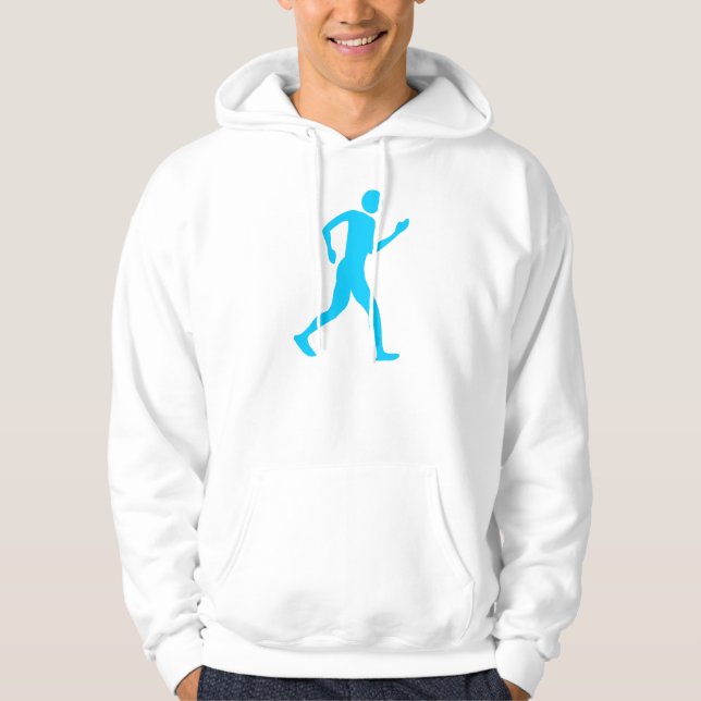 Moletom Com Capuz Caminhada - Azul-Céu (Frente)