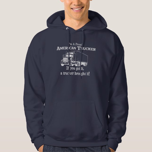 Moletom Com Capuz Camionista orgulhoso (Frente)