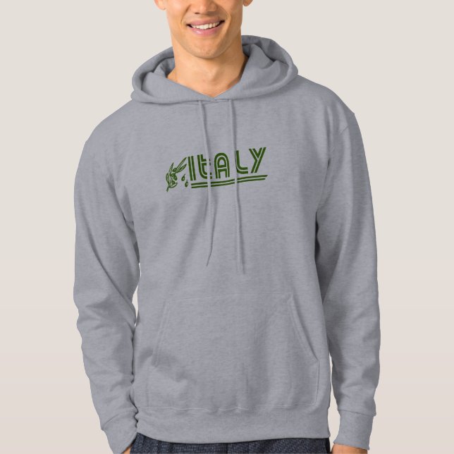 Moletom Com Capuz Camisola com Capuz Italian Olive Branch Retro (Frente)