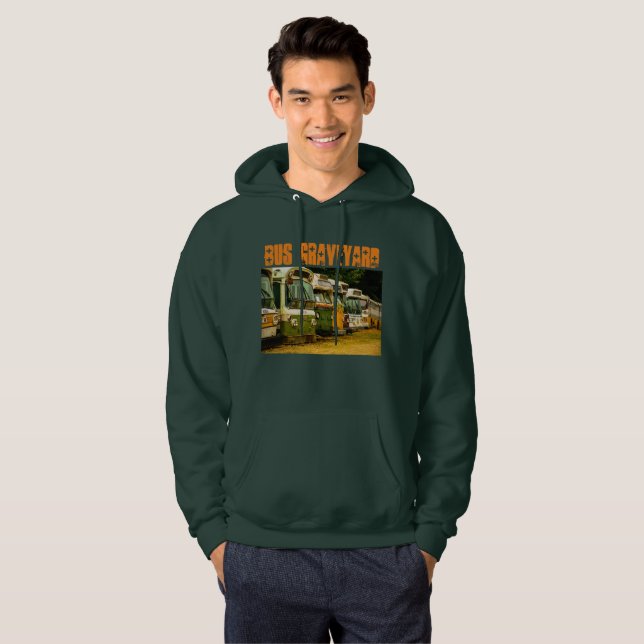 Moletom Com Capuz Camisola com capuz masculina básica Bus Graveyard (Frente Completa)