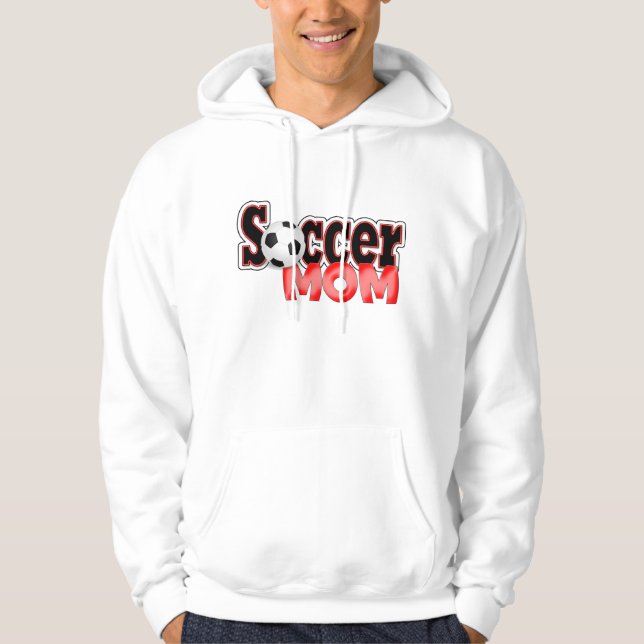 Moletom Com Capuz Camisola da mamã do futebol (Frente)