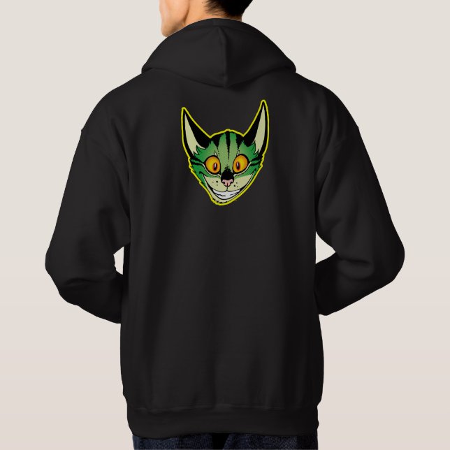 Moletom Com Capuz Camisola de algodão com capuz de gato fluorescente (Verso)