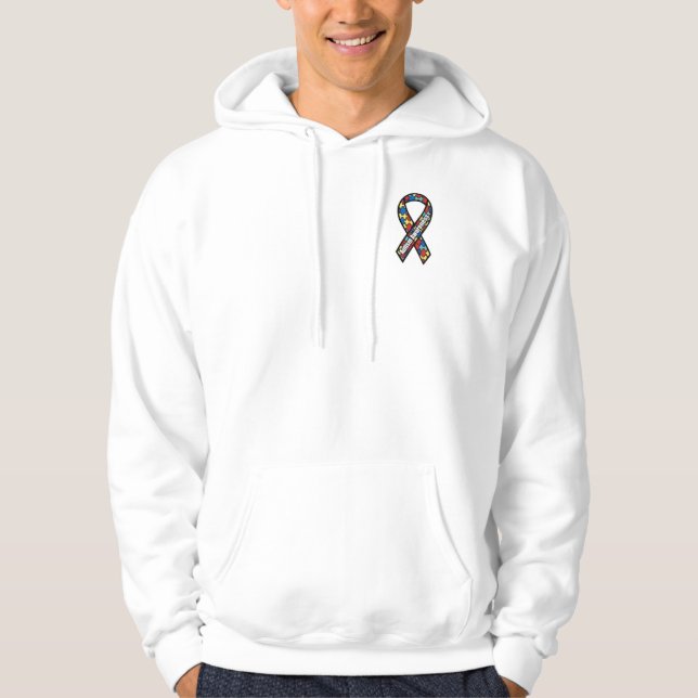 Moletom Com Capuz Camisola de Awarness do autismo (Frente)