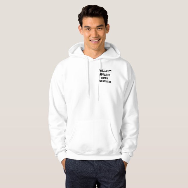 Moletom Com Capuz CAMISOLA do HOODIE dos homens personalizados (Frente Completa)