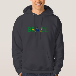Moletom Com Capuz Camisola do sinal de Brasil
