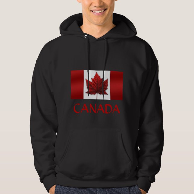 Moletom Com Capuz Camisola encapuçado da bandeira de Canadá do (Frente)