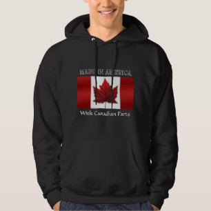 Moletom Com Capuz Camisola encapuçado da bandeira de Canadá do