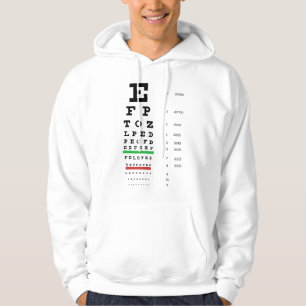 Moletom Com Capuz Camisola encapuçado da carta de olho de Snellen