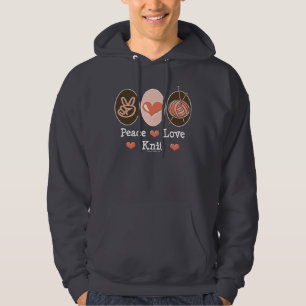 Moletom Com Capuz Camisola encapuçado da malha do amor da paz