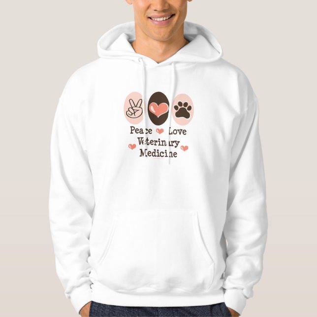 Moletom Com Capuz Camisola encapuçado da medicina veterinária do (Frente)