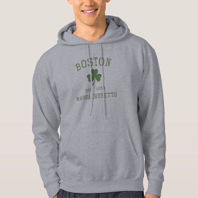Moletom Com Capuz Camisola encapuçado de Boston Massachusetts (Frente)